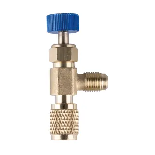 Schraderventilöffner ¼"– ¼" SAE blau 