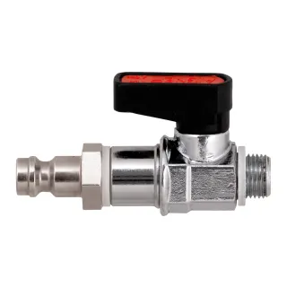 Connection G⅛ to DN 5 with shut-off valve, For tightness tests at test ports of single-pipe meters