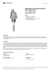 AFRISO_CAPACITANCE-LEVEL-SWITCH-CAPFOX--ENT-21-MK--05-HT-CAPACITANCE-LEVEL-SWITCH_5656005HT-L-5B01_ENG_GBR.PDF