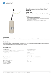 AFRISO_DRUCKMESSUMFORMER-HYDROFOX--DMU-09-DRUCKMESSUMFORMER-PEGELSONDE---CHEMIEAUSFUEHR_31576_DEU_CHE.PDF