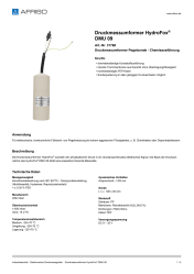 AFRISO_DRUCKMESSUMFORMER-HYDROFOX--DMU-09-DRUCKMESSUMFORMER-PEGELSONDE---CHEMIEAUSFUEHR_31768_DEU_CHE.PDF